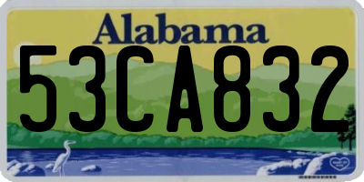 AL license plate 53CA832