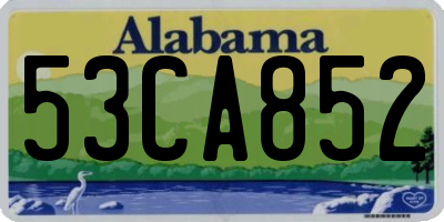 AL license plate 53CA852