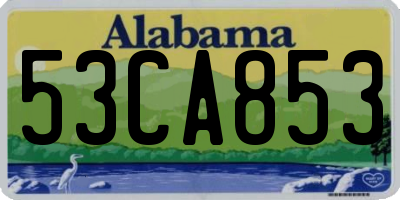AL license plate 53CA853