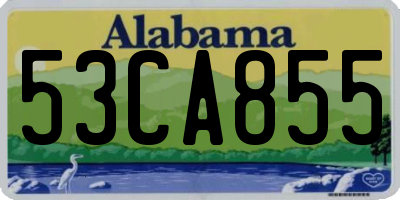 AL license plate 53CA855