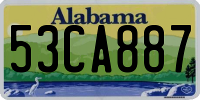 AL license plate 53CA887