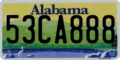 AL license plate 53CA888