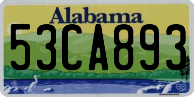 AL license plate 53CA893