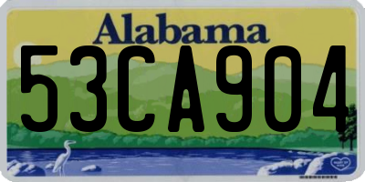 AL license plate 53CA904