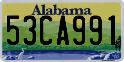 AL license plate 53CA991