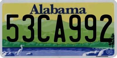 AL license plate 53CA992
