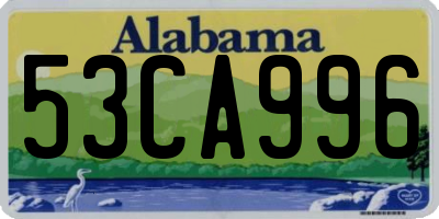 AL license plate 53CA996