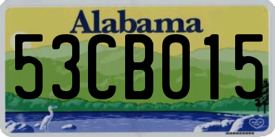 AL license plate 53CB015