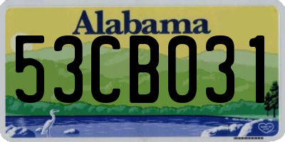 AL license plate 53CB031