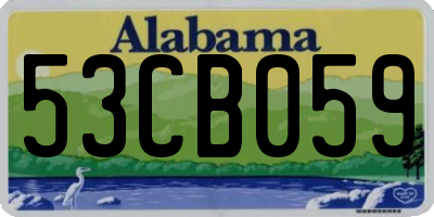 AL license plate 53CB059