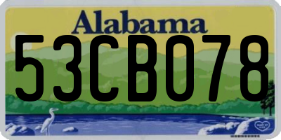 AL license plate 53CB078