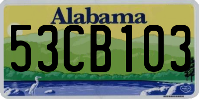 AL license plate 53CB103