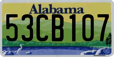 AL license plate 53CB107