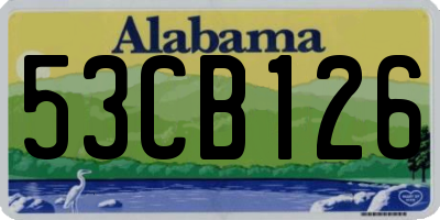 AL license plate 53CB126