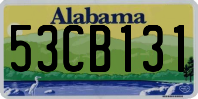 AL license plate 53CB131