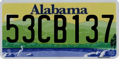 AL license plate 53CB137