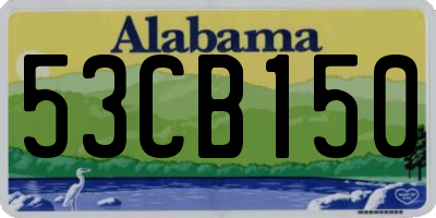AL license plate 53CB150