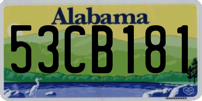AL license plate 53CB181
