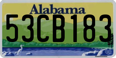 AL license plate 53CB183