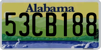 AL license plate 53CB188
