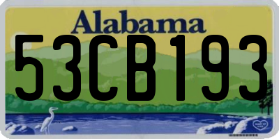 AL license plate 53CB193