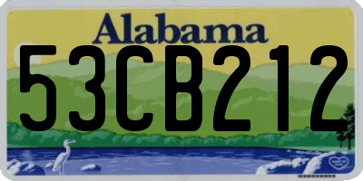 AL license plate 53CB212