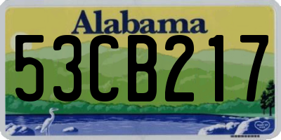 AL license plate 53CB217