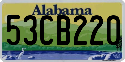 AL license plate 53CB220