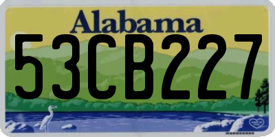 AL license plate 53CB227