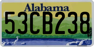 AL license plate 53CB238