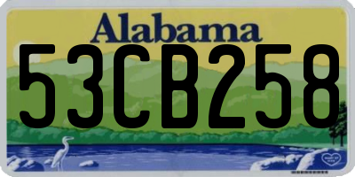 AL license plate 53CB258