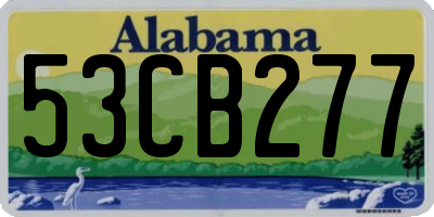 AL license plate 53CB277