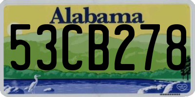 AL license plate 53CB278