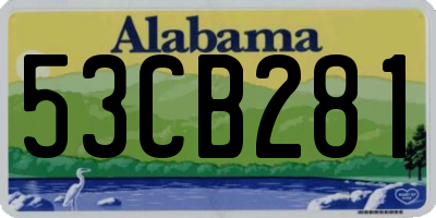 AL license plate 53CB281