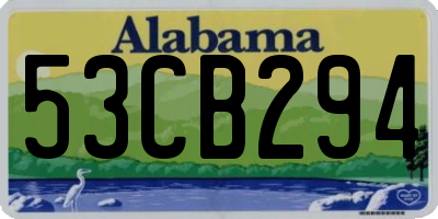 AL license plate 53CB294