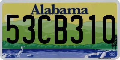 AL license plate 53CB310