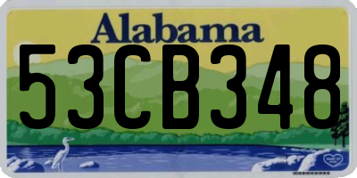AL license plate 53CB348