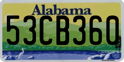 AL license plate 53CB360