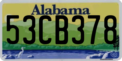 AL license plate 53CB378