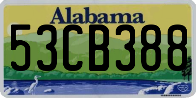 AL license plate 53CB388