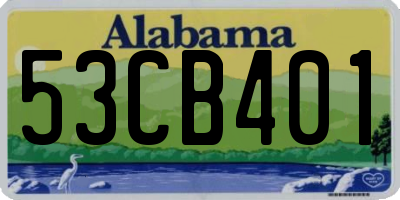 AL license plate 53CB401