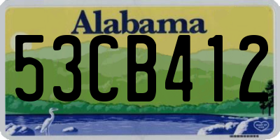 AL license plate 53CB412