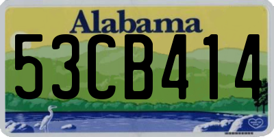 AL license plate 53CB414