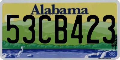 AL license plate 53CB423