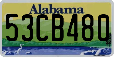 AL license plate 53CB480