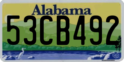 AL license plate 53CB492