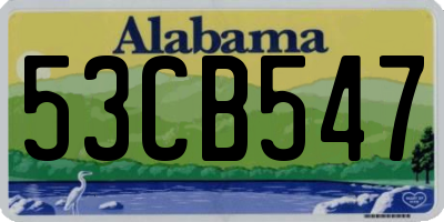 AL license plate 53CB547