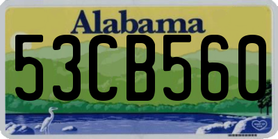 AL license plate 53CB560