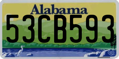 AL license plate 53CB593