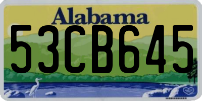 AL license plate 53CB645